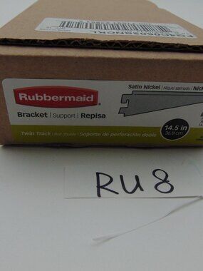 16 Rubbermaid Brackets Twin Track Bracket 14.5” Lot Of 16 FG4C0602NNCKL Nickel